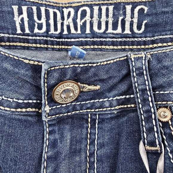 Hydraulic Womens Bailey Slim Boot Cut Jeans Medium Blue Denim New With Tags - Picture 3 of 8